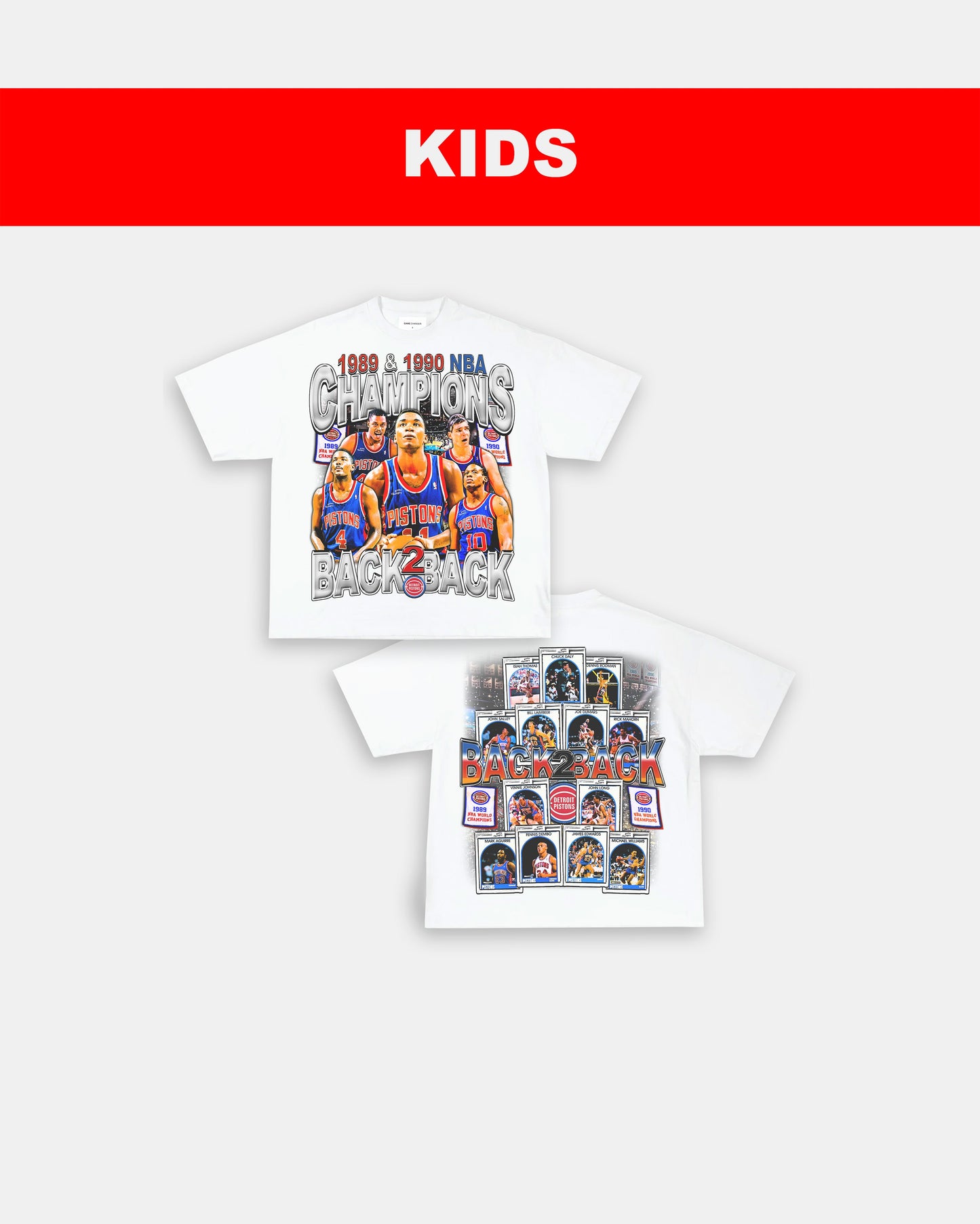 89 & 90 NBA CHAMPS - KIDS TEE - [DS] Style001