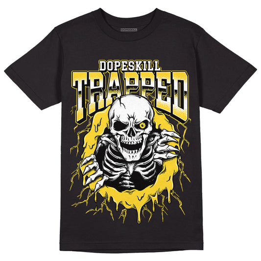 Black Tour Yellow AJ 4 Thunder DopeSkill T-Shirt Trapped Halloween Graphic