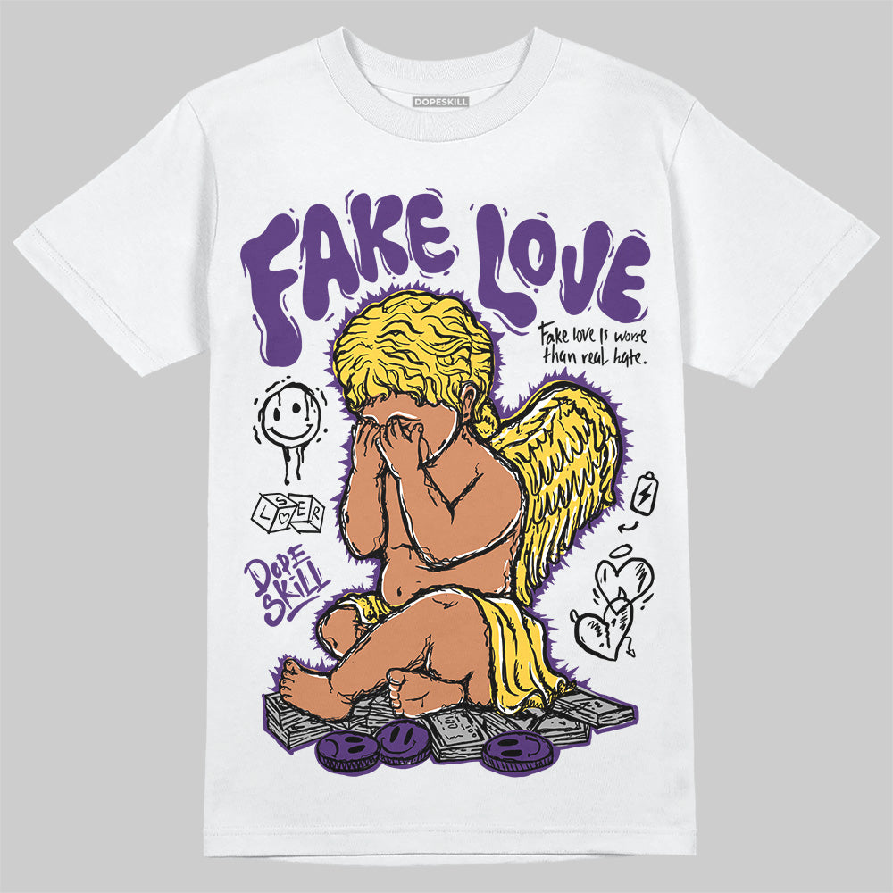 Field Purple 12s DopeSkill T-Shirt False Love Graphic