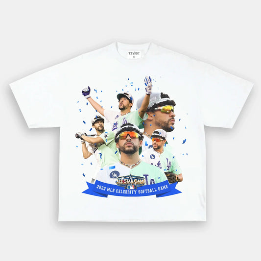 BAD BUNNY x DODGERS VINTAGE TEE Style001