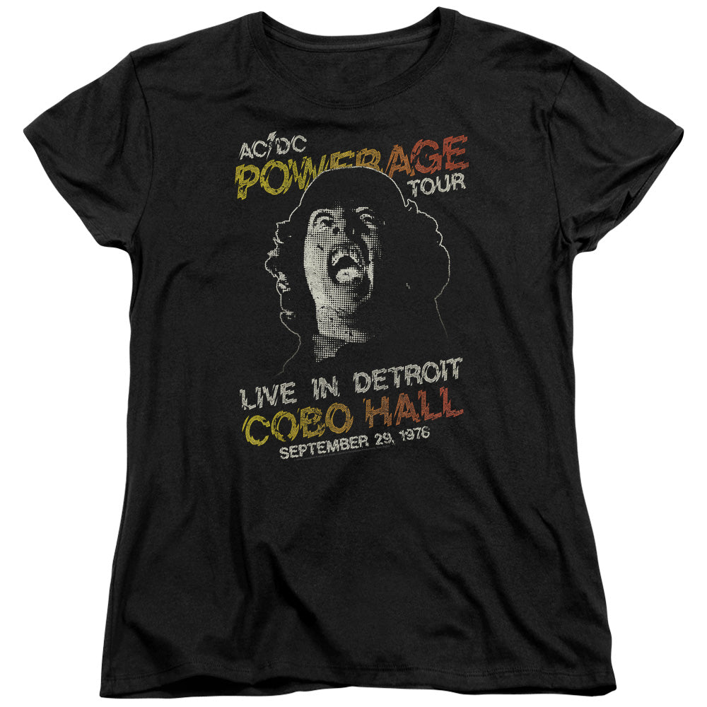 AC/DC Powerage Tour Womens Long Sleeve Shirt Black Style001