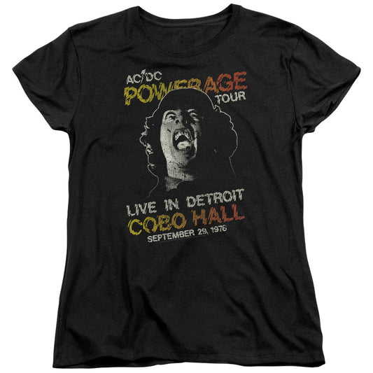 AC/DC Powerage Tour Womens Long Sleeve Shirt Black Style001