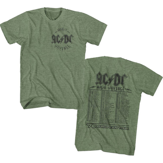 ACDC - High Voltage 76 Tour - Short Sleeve - Heather - Adult - T-Shirt