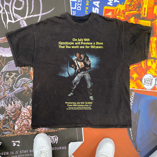 ALIENS X REEBOK VINTAGE BLACK T-SHIRT