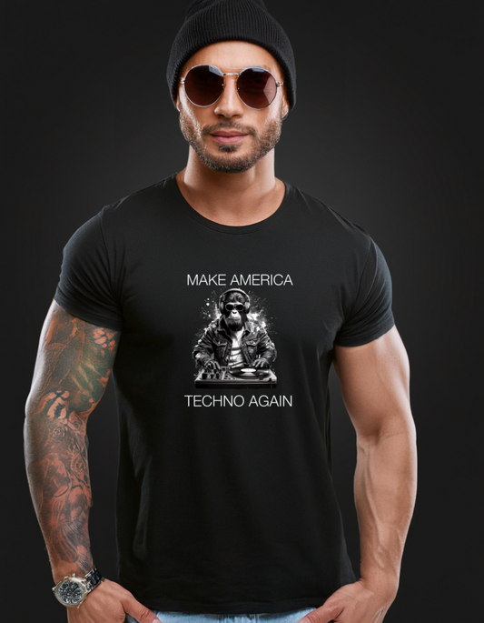 Ape Make America Techno Again Black Collection Art Exclusive T-Shirts