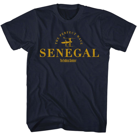 Bruce Brown Films - Senegal - American Classics - Solid Blue Adult Short Sleeve T-Shirt