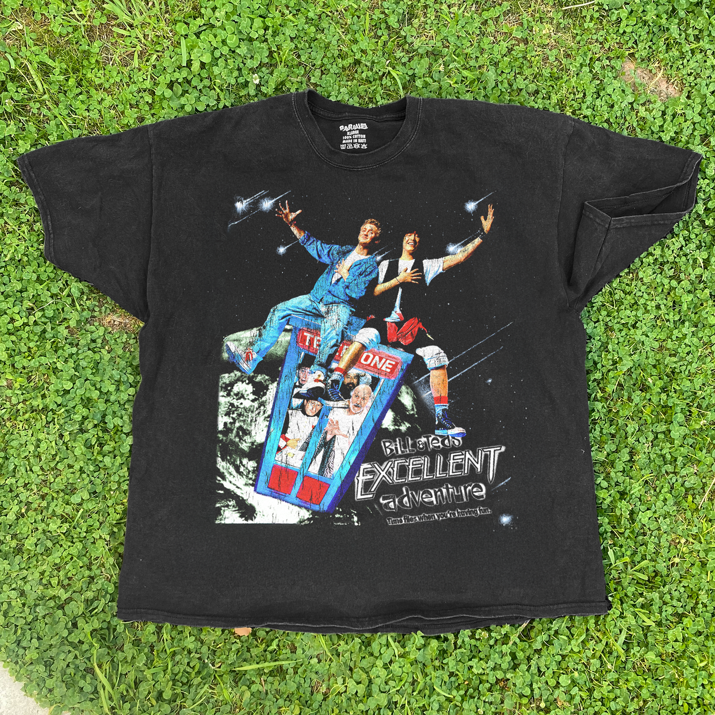 BILL AND TED 'PARTY ON, DUDES' VINTAGE BLACK T-SHIRT