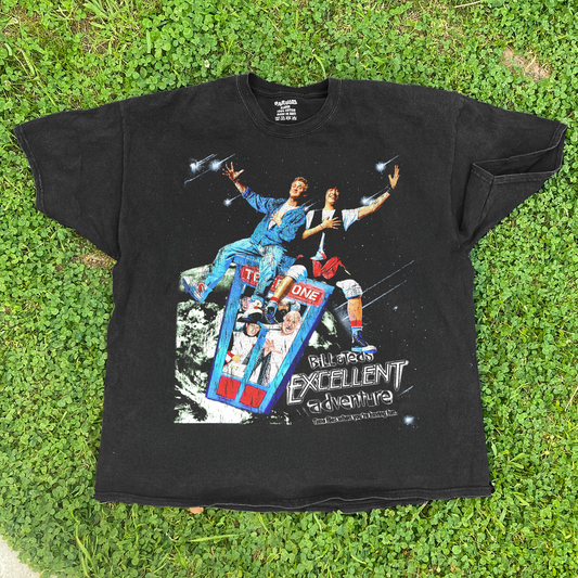 BILL AND TED 'PARTY ON, DUDES' VINTAGE BLACK T-SHIRT
