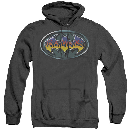 Batman Hot Rod Shield Heather Mens Hoodie Black