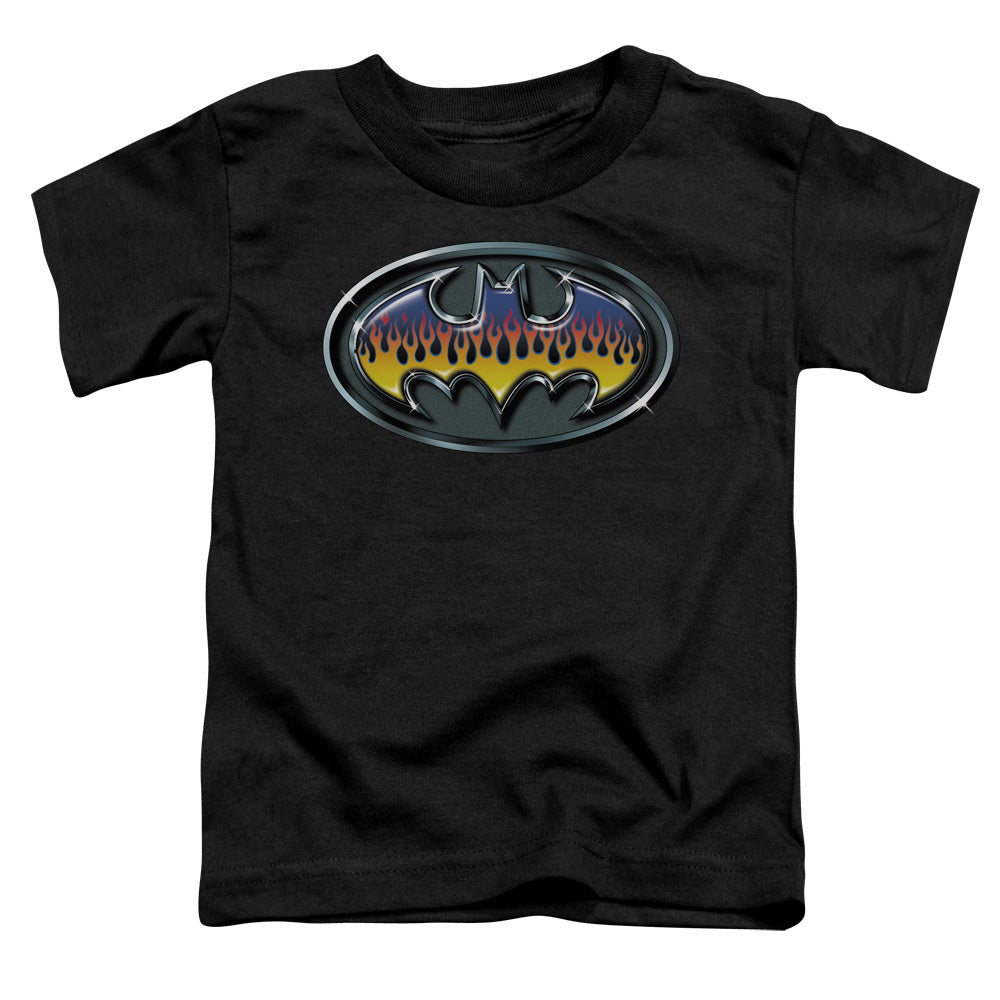 Batman Hot Rod Shield Toddler Kids Youth T Shirt Black