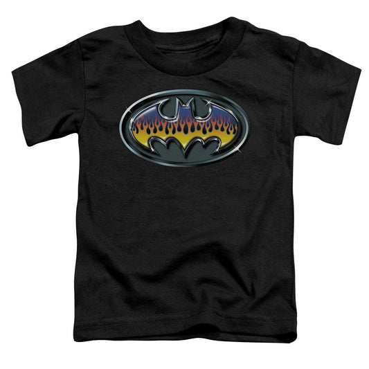 Batman Hot Rod Shield Toddler Kids Youth T Shirt Black