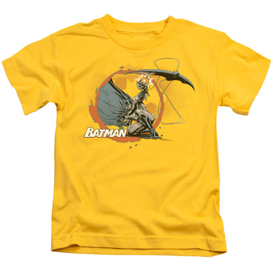 Batman Batarang Shot Juvenile Kids Youth T Shirt Yellow