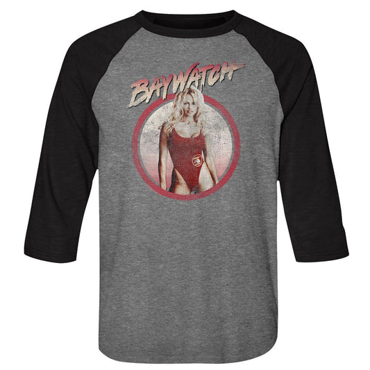 Baywatch - Vintage - 3/4 Sleeve - Heather - Adult - Raglan Shirt