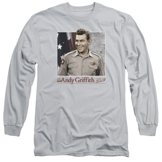 Andy Griffith All American Mens Long Sleeve Shirt Silver