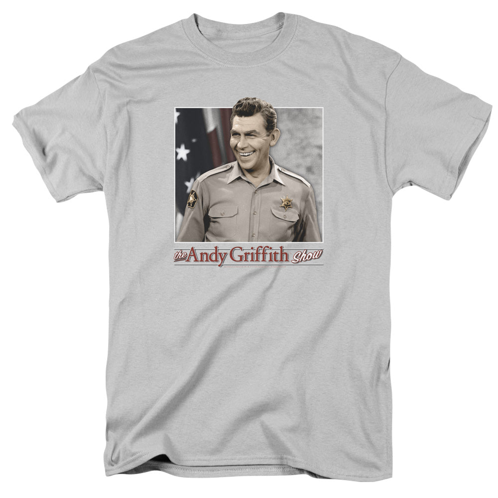 Andy Griffith All American Mens T Shirt Silver