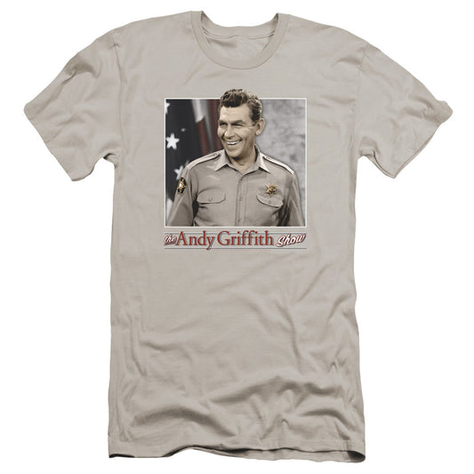 Andy Griffith All American Premium Bella Canvas Slim Fit Mens T Shirt Silver