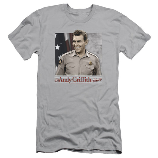 Andy Griffith All American Slim Fit Mens T Shirt Silver