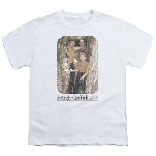 Andy Griffith Tree Photo Kids Youth T Shirt White