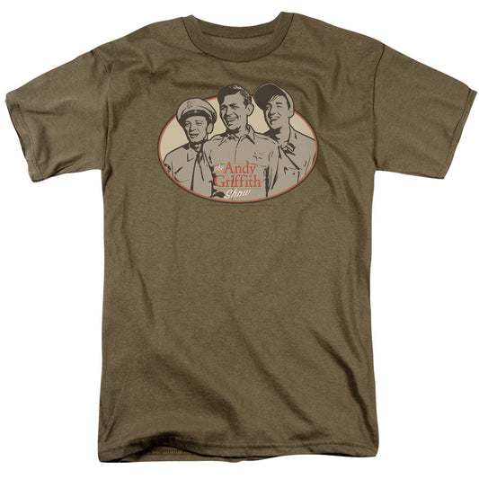 Andy Griffith 3 Funny Guys Mens T Shirt Safari Green