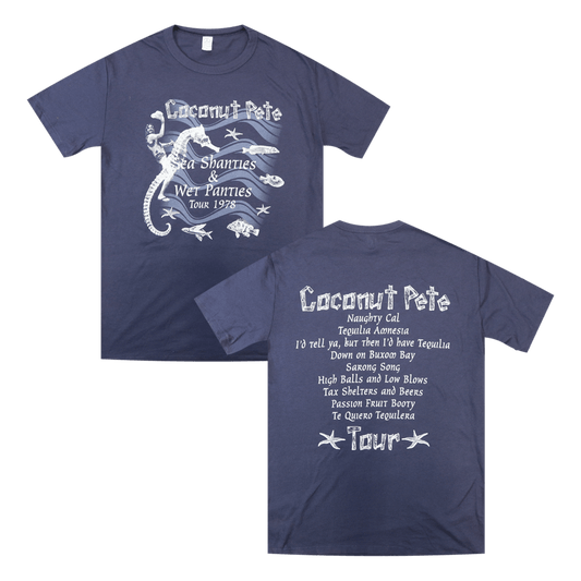 Coconut Pete Tour 1978 Vintage Navy T-shirt