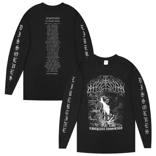 10 Years Gone Black Long Sleeve Tour T-Shirt