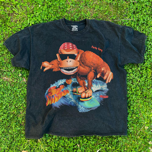1995 VINTAGE 'FUNKY KONG SURF' PROMO BLACK T-SHIRT