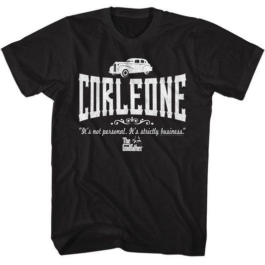 The Godfather - Strictly Business - American Classics - Solid Black Adult Short Sleeve T-Shirt