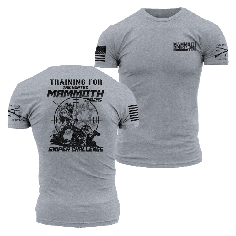 Mammoth Sniper Challenge 2025 Training T-Shirt - Dark Heather Gray