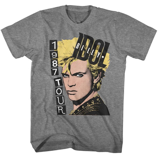 Billy Idol - 1987 Tour - Short Sleeve - Heather - Adult - T-Shirt