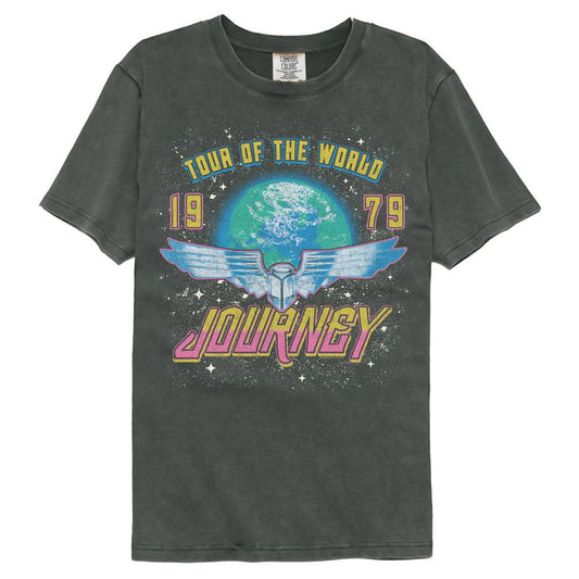 Journey - Tour Of The World - American Classics - Solid Gray Adult Short Sleeve Comfort Color T-Shirt