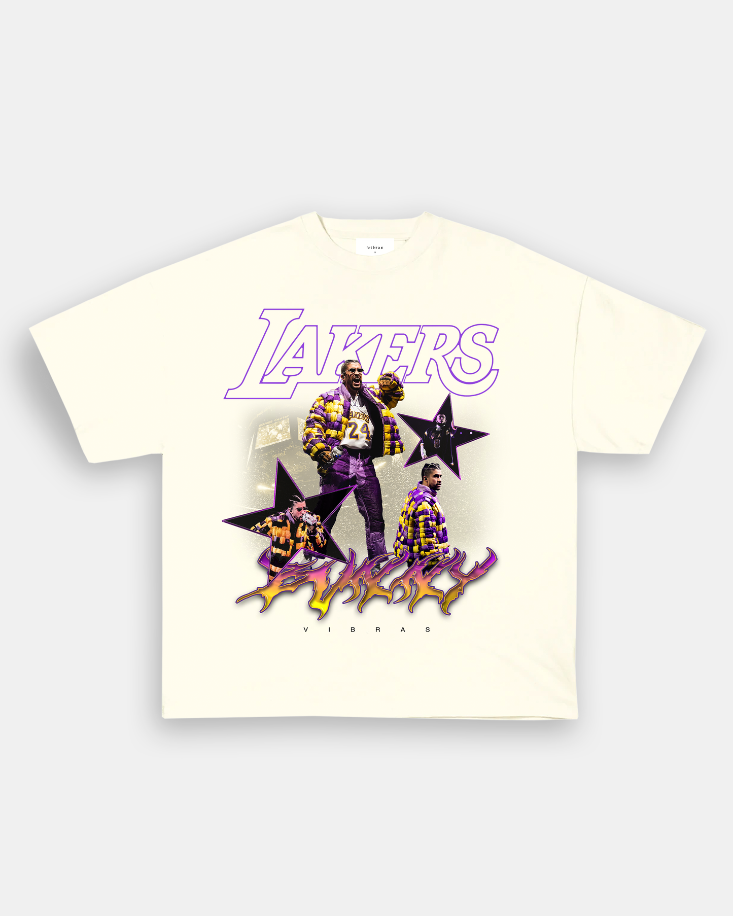 BAD BUNNY x LAKERS VINTAGE TEE Style002