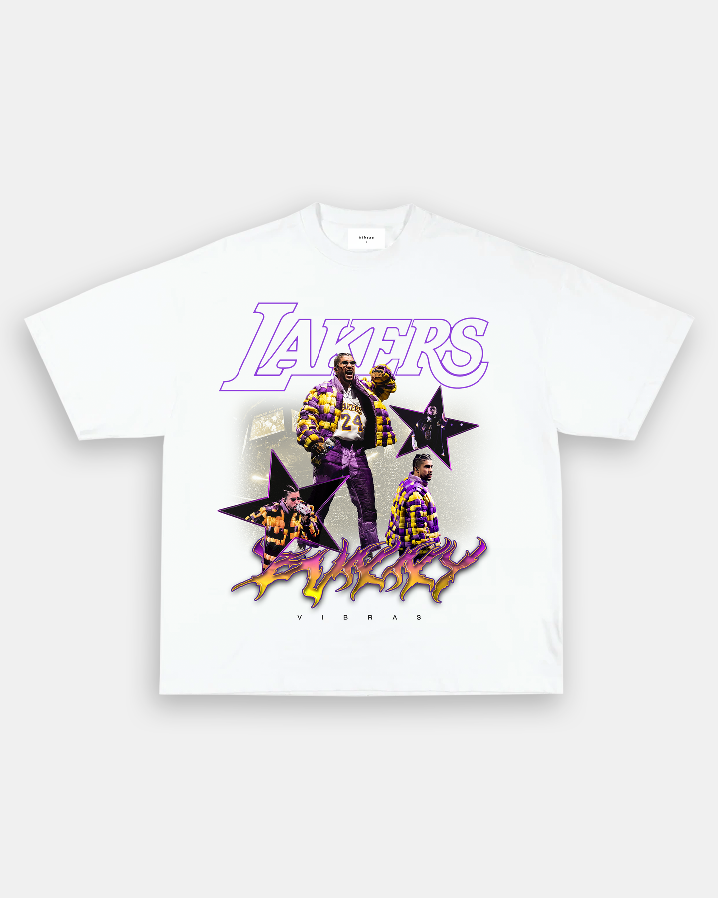 BAD BUNNY x LAKERS VINTAGE TEE Style002