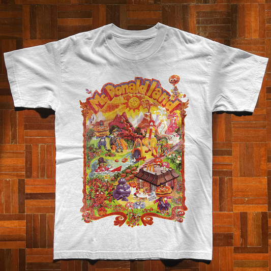 1980s 'MCDONALDLAND' VINTAGE WASHED WHITE T-SHIRT