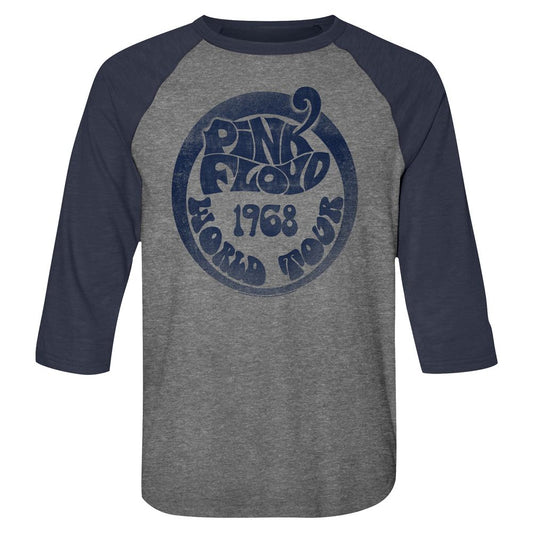 Pink Floyd - 1968 World Tour - 3/4 Sleeve - Heather - Adult - Raglan Shirt
