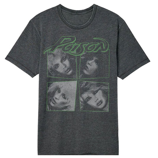 Poison I Want Action Four Photos Officially Licensed Adult Short Sleeve Vintage Wash T-Shirt