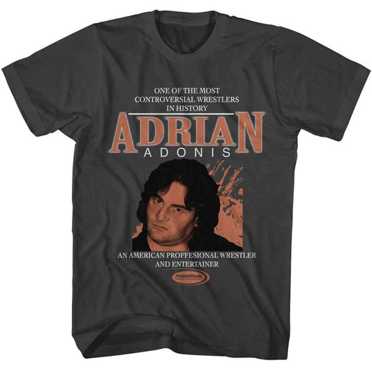 Powertown - Adrian Adonis - American Classics - Smoke Adult Short Sleeve T-Shirt