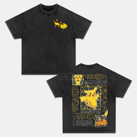 PIKACHU UNISEX ANIME INSPIRED VINTAGE T-SHIRT‰∏®POK√âMON Style003