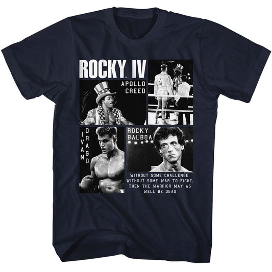 Rocky - IV Photos - American Classics - Solid Blue Adult Short Sleeve T-Shirt