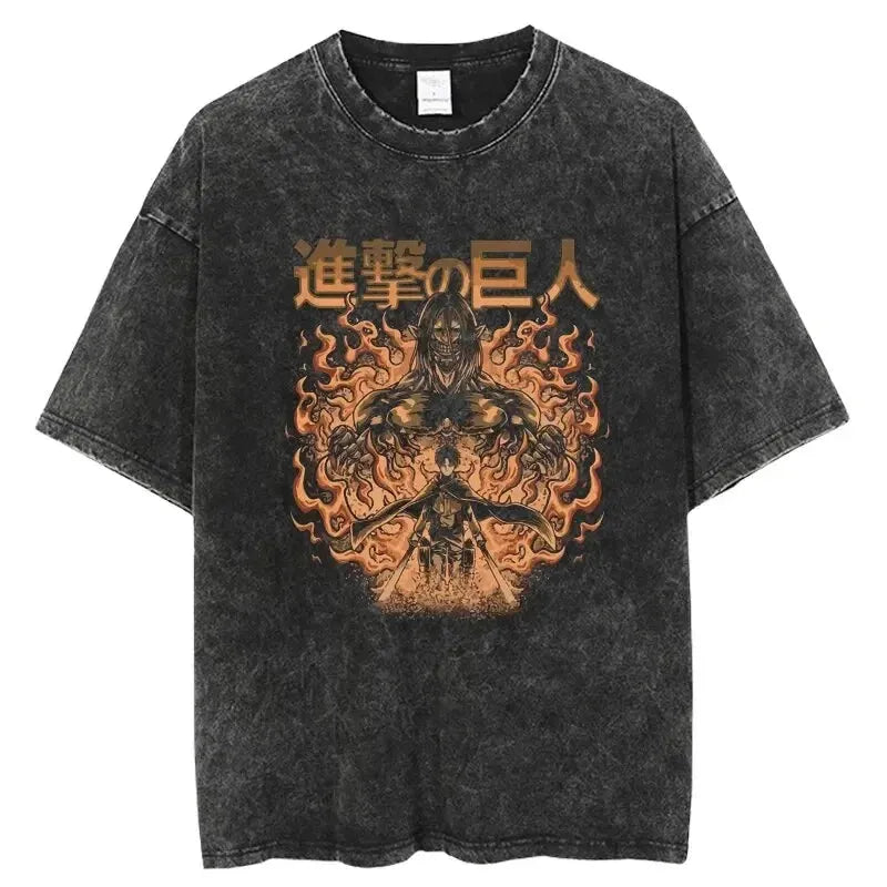Attack On Titan Eren Shirt Vintage Style Anime Shirt Style005