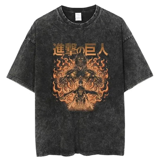 Attack On Titan Eren Shirt Vintage Style Anime Shirt Style005