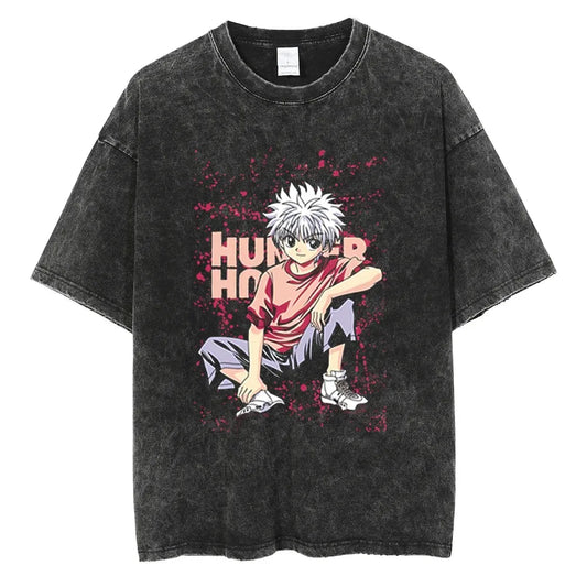 Hunter x Hunter Killua Shirt Vintage Style Anime Shirt Style001
