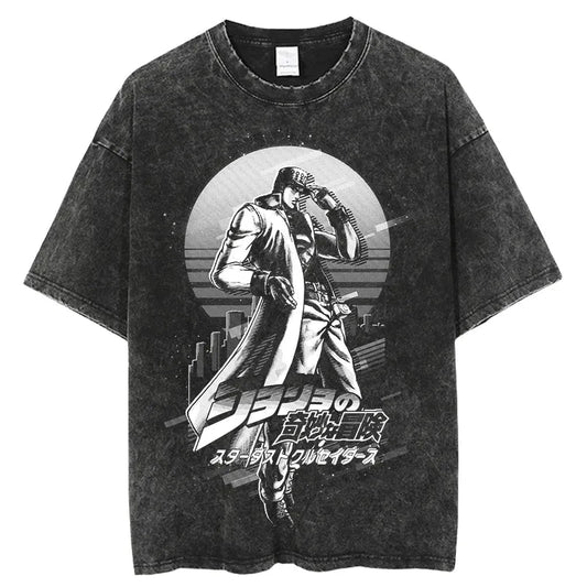Jojos Bizarre Adventure Jotaro Shirt Oversized Style Anime Shirt Style002