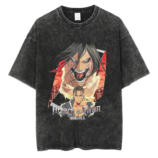 Attack On Titan Eren Shirt Vintage Style Anime Shirt Style004
