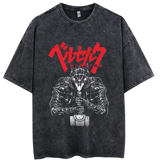 Berserk Guts Oversized Anime Graphic Cotton Shirt Style002