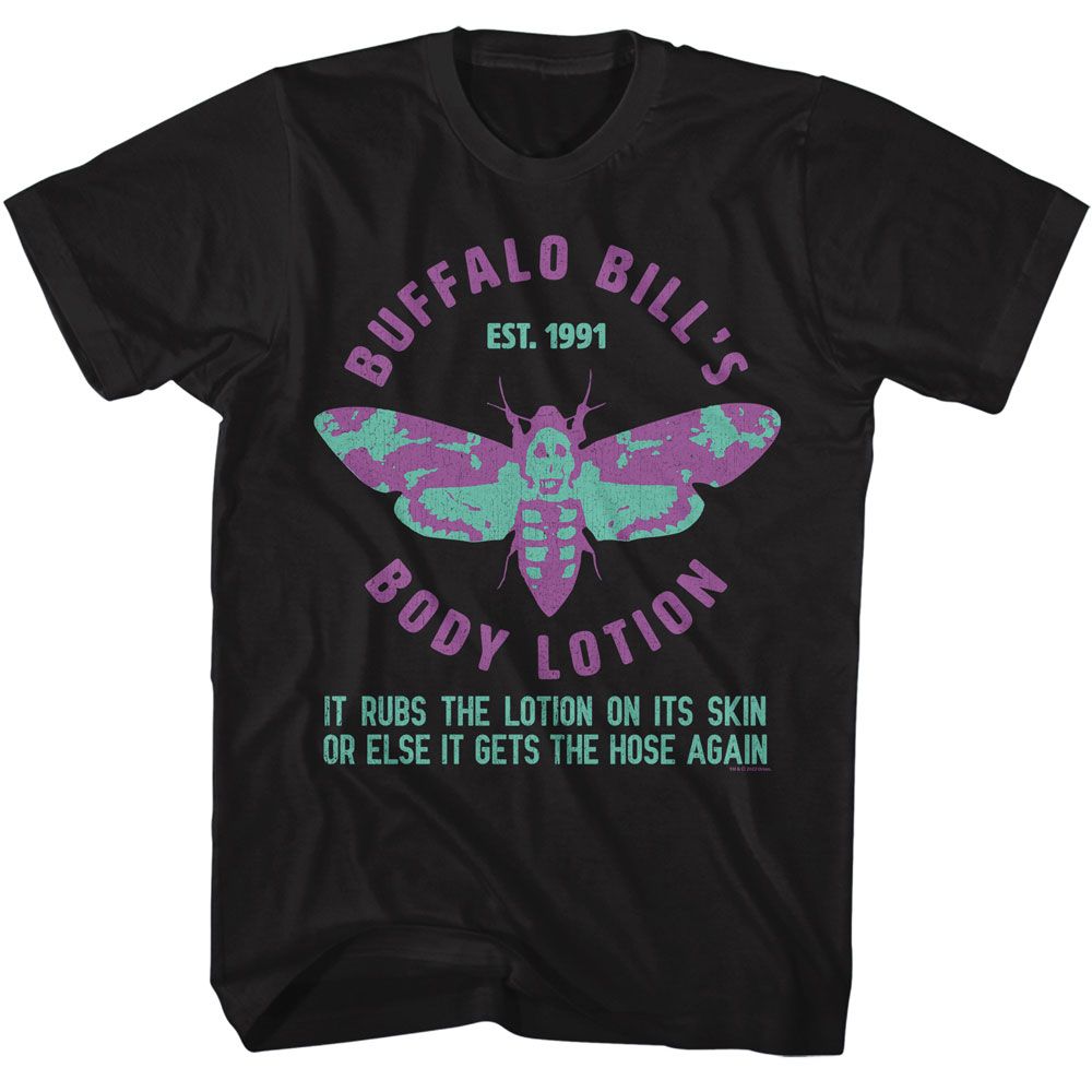 Silence Of The Lambs - Body Lotion - American Classics - Solid Black Adult Short Sleeve T-Shirt