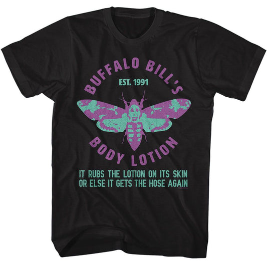 Silence Of The Lambs - Body Lotion - American Classics - Solid Black Adult Short Sleeve T-Shirt