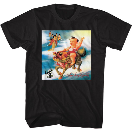 Stone Temple Pilots - Baby On Dragon - American Classics - Solid Black Adult Short Sleeve T-Shirt