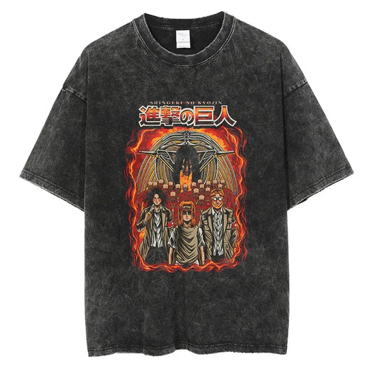 Attack On Titan Shirt Vintage Style Anime Shirt Style001