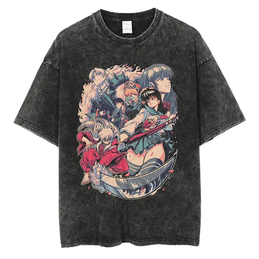 Inuyasha Shirt Vintage Style Anime Shirt Style005