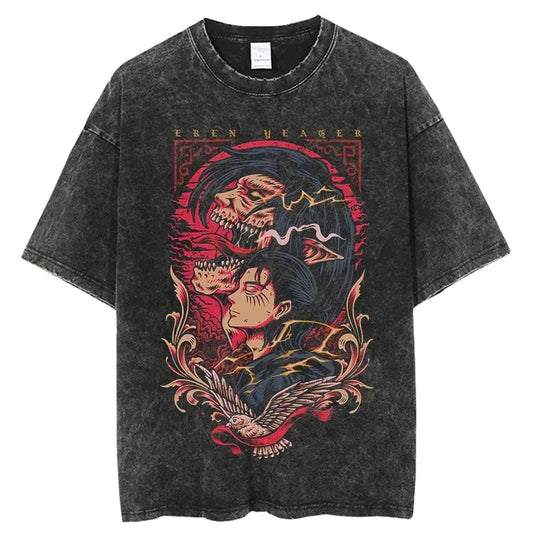 Attack On Titan Eren Shirt Vintage Style Anime Shirt Style006